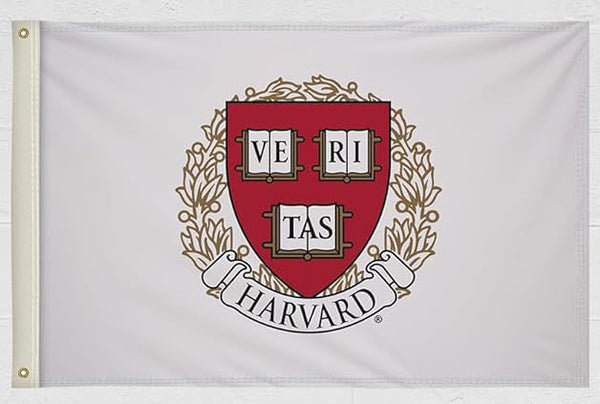 Harvard Crimson University Large College Flag- 3x5 ft H-NCAA Harvard Crimson Law School Banner-100% Polyester- One sided / Double sided