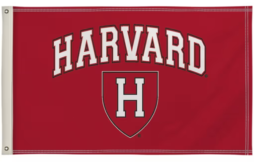 Harvard Crimson University Large College Flag- 3x5 ft H-NCAA Harvard Crimson Law School Banner-100% Polyester- One sided / Double sided