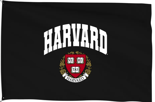 Harvard Crimson University Large College Flag- 3x5 ft H-NCAA Harvard Crimson Law School Banner-100% Polyester- One sided / Double sided