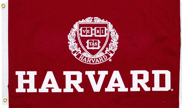 Harvard Crimson University Large College Flag- 3x5 ft H-NCAA Harvard Crimson Law School Banner-100% Polyester- One sided / Double sided