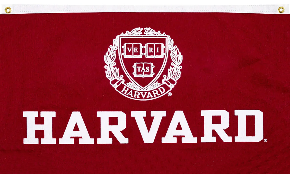 Harvard Crimson University Large College Flag- 3x5 ft H-NCAA Harvard Crimson Law School Banner-100% Polyester- One sided / Double sided