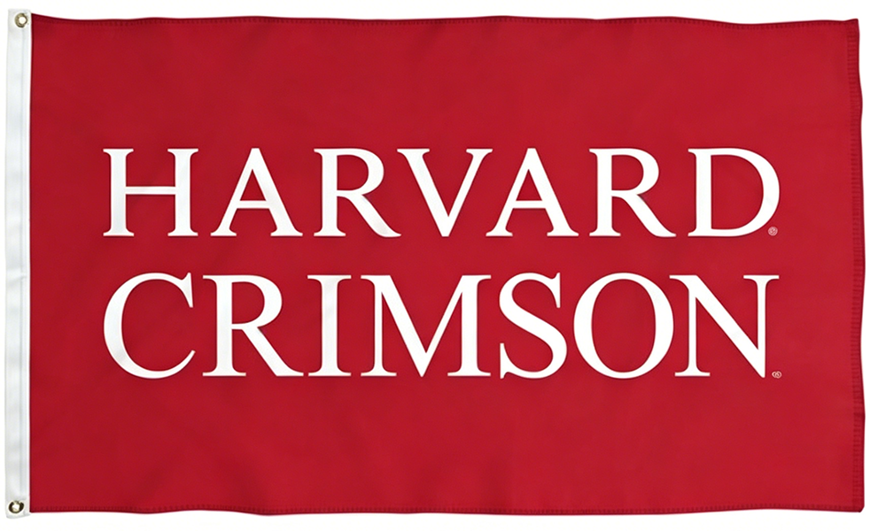 Harvard Crimson University Large College Flag- 3x5 ft H-NCAA Harvard Crimson Law School Banner-100% Polyester- One sided / Double sided