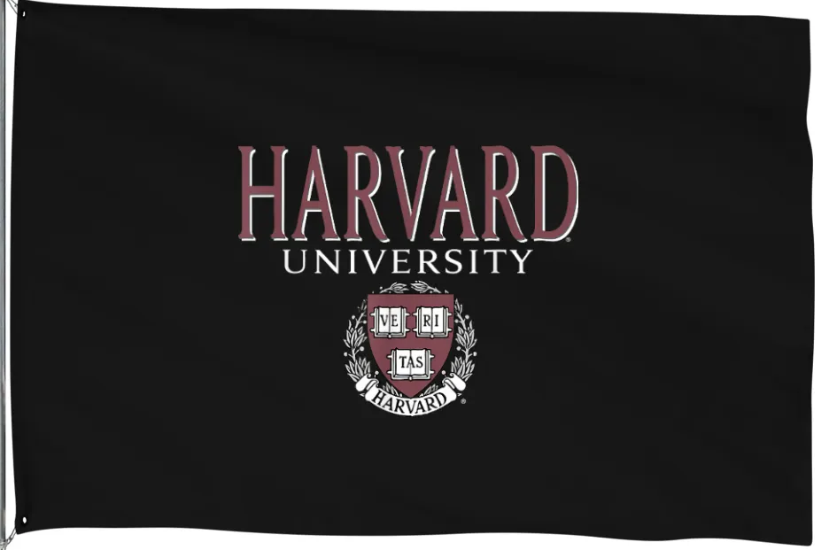 Harvard Crimson University Large College Flag- 3x5 ft H-NCAA Harvard Crimson Law School Banner-100% Polyester- One sided / Double sided