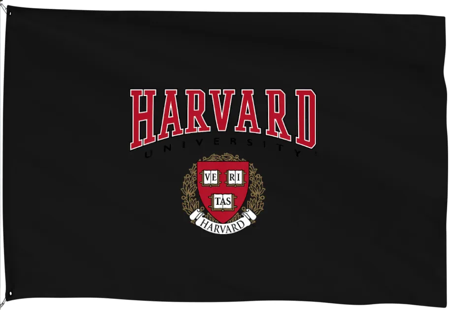 Harvard Crimson University Large College Flag- 3x5 ft H-NCAA Harvard Crimson Law School Banner-100% Polyester- One sided / Double sided