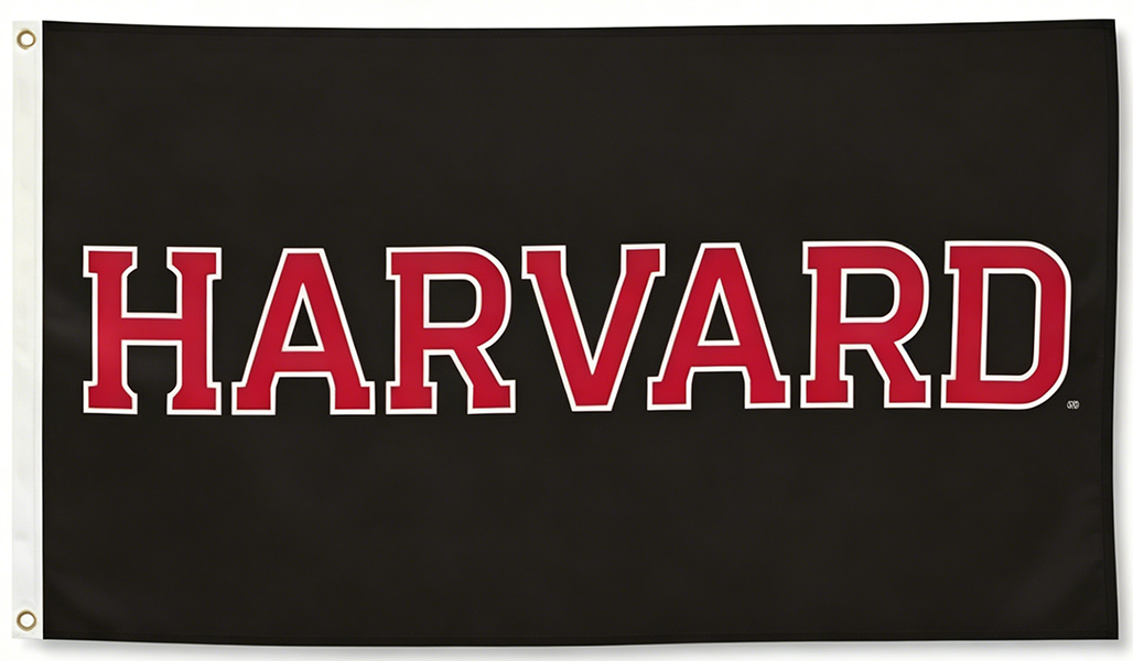 Harvard Crimson University Large College Flag- 3x5 ft H-NCAA Harvard Crimson Law School Banner-100% Polyester- One sided / Double sided