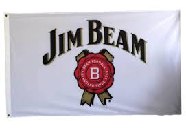 Jim Beam flag-3x5FT-100% polyester-Banner-WHITE