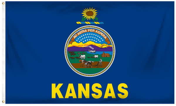 Kansas State Flag-3x5 FT-100% polyester