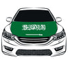 Flag of Saudi Arabia，Car Hood Cover Flag ,Saudi Arabia Engine Banner Flag,3.3X5ft, 100% Polyester Elastic Fabrics Can be Washed Suitable for large SUV and Pickup Trucks