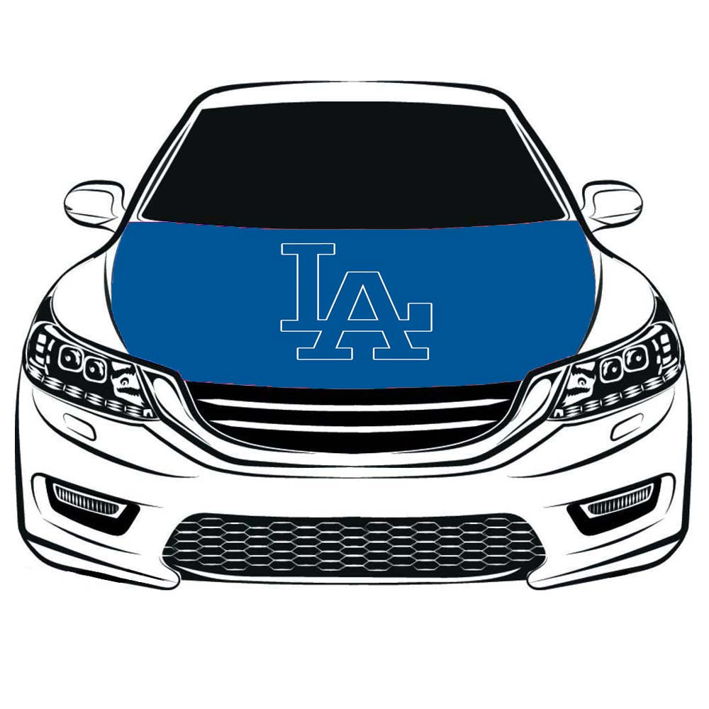 Los Angeles Dodgers Flag,  LA Car Hood Cover Flag , Engine Banner Flag of Los Angeles Dodgers,3.3X5ft,/6X7FT100% Polyester Elastic Fabrics Can be Washed
