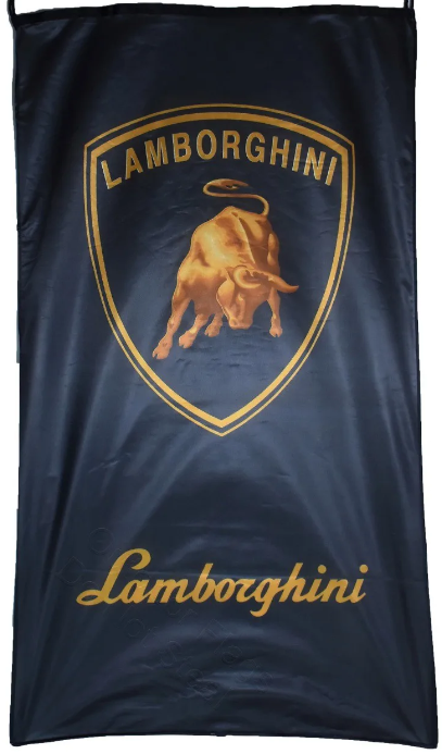 Custom Lamborghini Vertical Flag-3x5 FT Banner-100% polyester-2 Metal Grommets