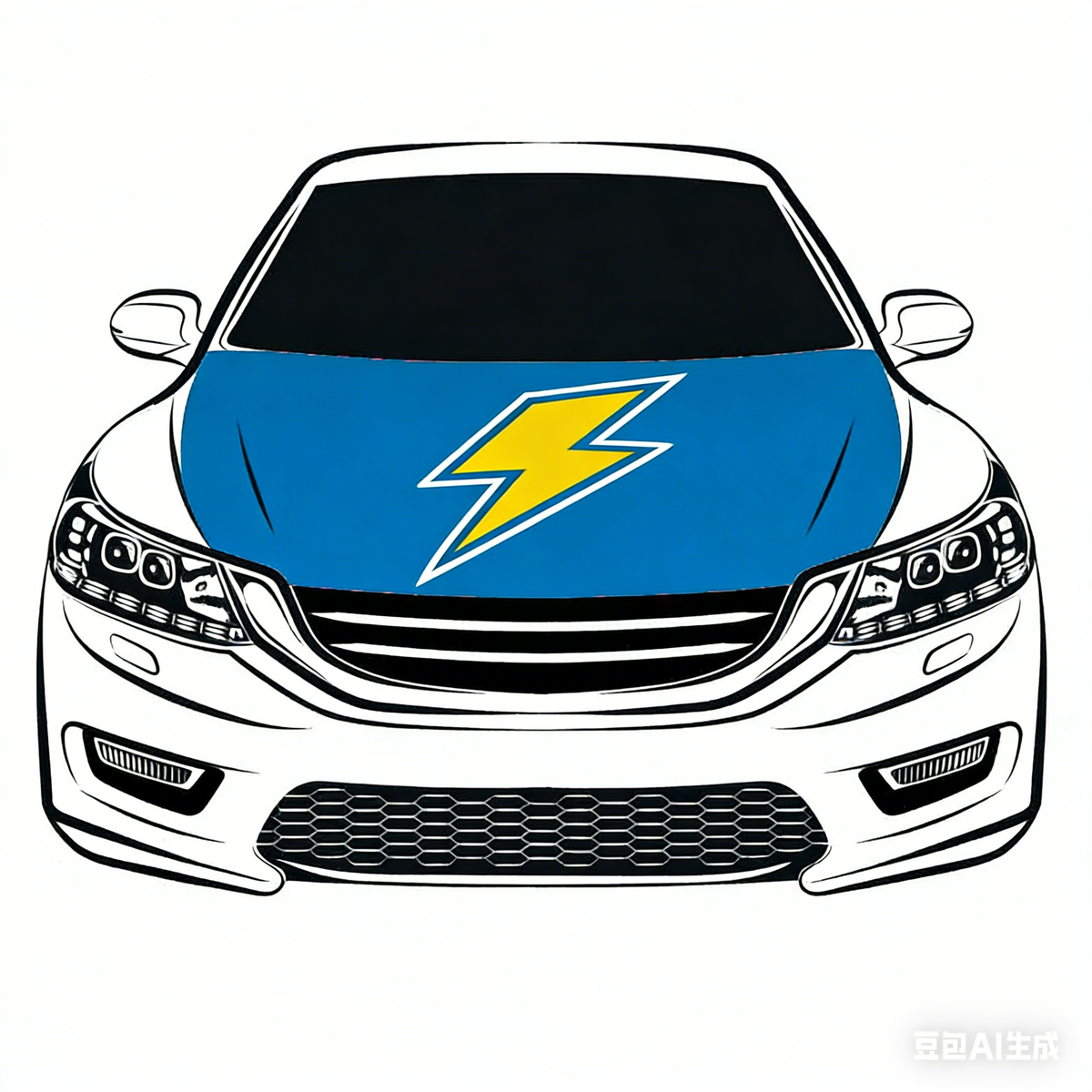 Los Angeles Chargers NFL Car Hood Cover Flag , Engine Banner,4X5ft,/6X7FT100% Polyester Elastic Fabrics Can be Washed