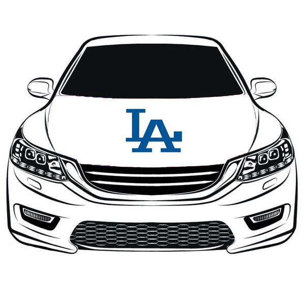 Los Angeles Dodgers Flag,  LA Car Hood Cover Flag , Engine Banner Flag of Los Angeles Dodgers,3.3X5ft,100% Polyester Elastic Fabrics Can be Washed