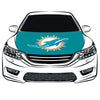 NFL Miami Dolphins Flag，Car Hood Cover Flag , Engine Banner Miami Dolphins Flags,3.3X5ft/6X7FT,100% Polyester Elastic Fabrics Can be Washed