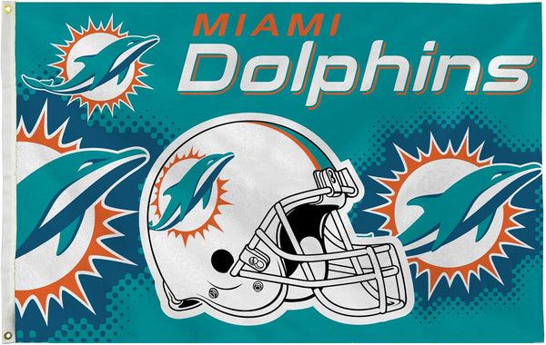 Miami Dolphins Flag-3x5FT NFL Banner-100% polyester-super bowl