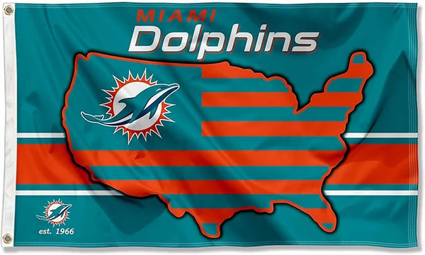 Miami Dolphins Flag-3x5FT NFL Banner-100% polyester-super bowl