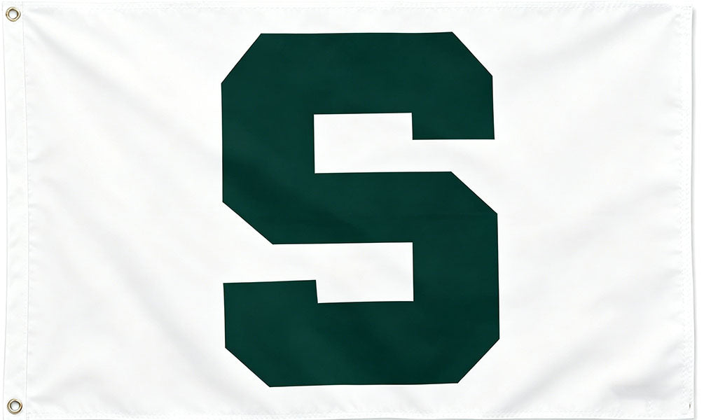 Michigan State Spartans Flag College Sports Flag-NCAA Michigan StateTeam University MSU  Banner -3x5 FT Banner-100% polyester-2 Metal Grommets