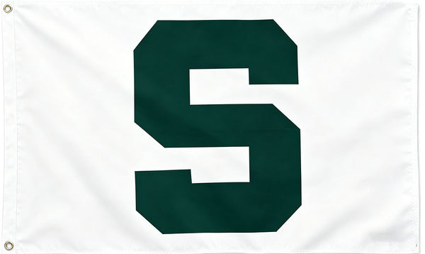Michigan State Spartans Flag College Sports Flag-NCAA Michigan StateTeam University MSU  Banner -3x5 FT Banner-100% polyester-2 Metal Grommets