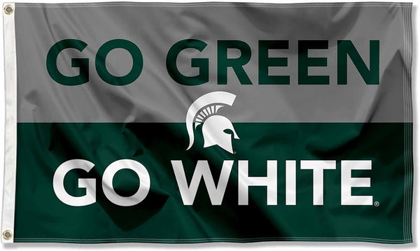 Michigan State Spartans Flag College Sports Flag-NCAA Michigan StateTeam University MSU  Banner -3x5 FT Banner-100% polyester-2 Metal Grommets