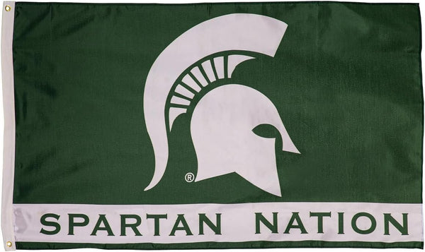 Michigan State Spartans Flag College Sports Flag-NCAA Michigan StateTeam University MSU  Banner -3x5 FT Banner-100% polyester-2 Metal Grommets