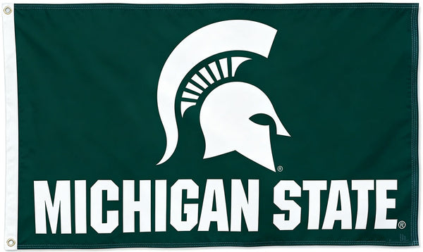 Michigan State Spartans Flag College Sports Flag-NCAA Michigan StateTeam University MSU  Banner -3x5 FT Banner-100% polyester-2 Metal Grommets