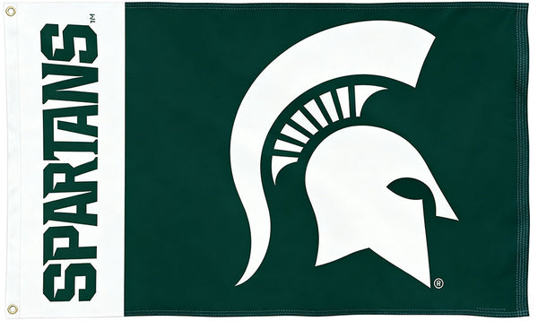Michigan State Spartans Flag College Sports Flag-NCAA Michigan StateTeam University MSU  Banner -3x5 FT Banner-100% polyester-2 Metal Grommets