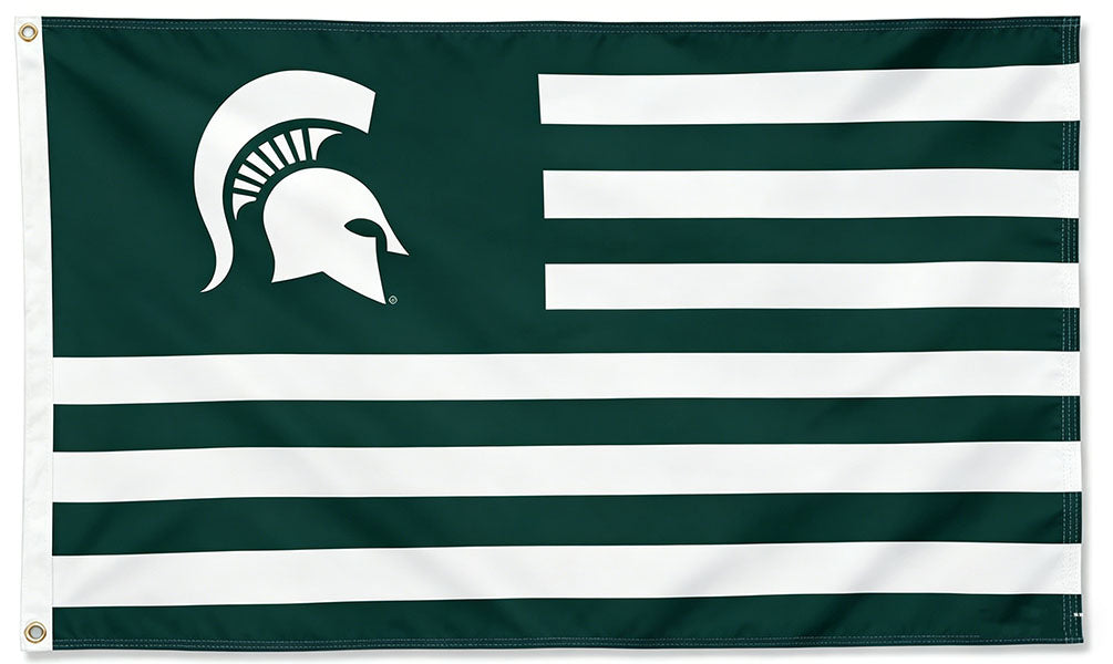 Michigan State Spartans Flag College Sports Flag-NCAA Michigan StateTeam University MSU  Banner -3x5 FT Banner-100% polyester-2 Metal Grommets