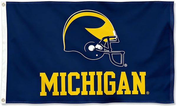 Michigan Flag -NCAA Michigan Team University Wolverines  Banner -3x5 FT University of Michigan Block M Flag -100% polyester-2 Metal Grommets