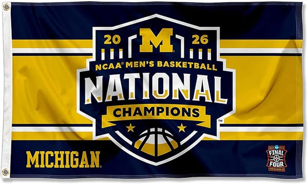 Michigan Flag -NCAA Michigan Team University Wolverines  Banner -3x5 FT University of Michigan Block M Flag -100% polyester-2 Metal Grommets