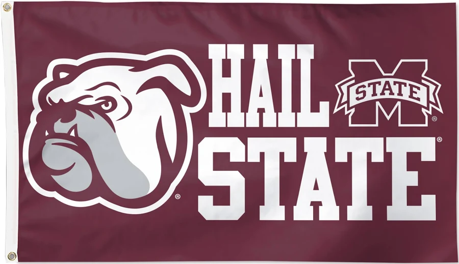 Mississippi State Bulldogs MSU University College Flag-NCAA 3x5 ft 100% polyester-2 Metal Grommets-One sided /Two sided