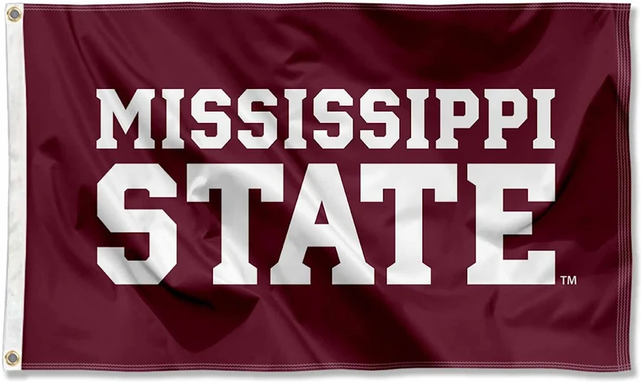 Mississippi State Bulldogs MSU University College Flag-NCAA 3x5 ft 100% polyester-2 Metal Grommets-One sided /Two sided