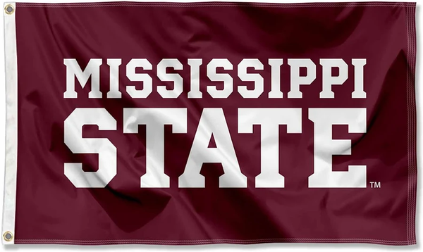 Mississippi State Bulldogs MSU University College Flag-NCAA 3x5 ft 100% polyester-2 Metal Grommets-One sided /Two sided