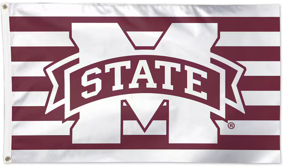 Mississippi State Bulldogs MSU University College Flag-NCAA 3x5 ft 100% polyester-2 Metal Grommets-One sided /Two sided