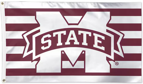Mississippi State Bulldogs MSU University College Flag-NCAA 3x5 ft 100% polyester-2 Metal Grommets-One sided /Two sided