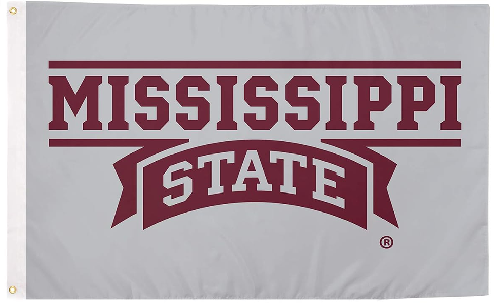 Mississippi State Bulldogs MSU University College Flag-NCAA 3x5 ft 100% polyester-2 Metal Grommets-One sided /Two sided