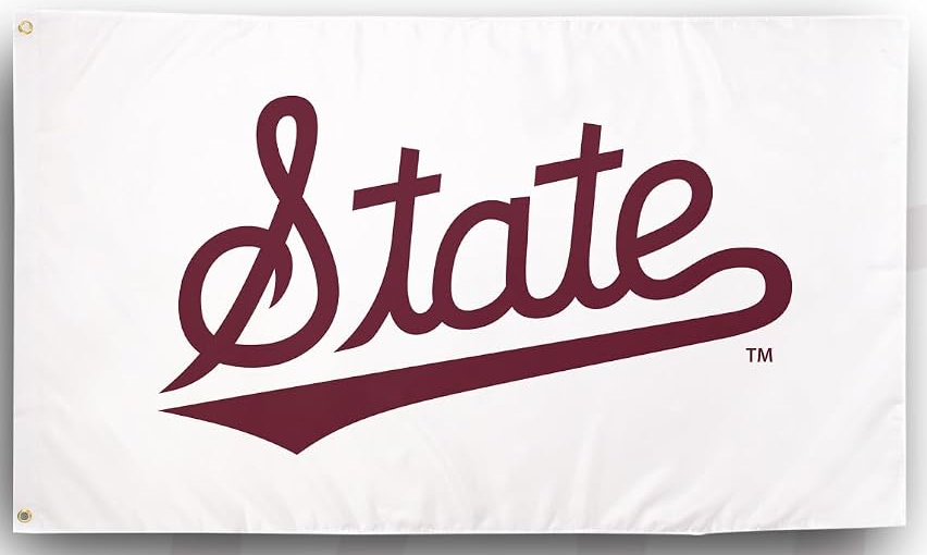 Mississippi State Bulldogs MSU University College Flag-NCAA 3x5 ft 100% polyester-2 Metal Grommets-One sided /Two sided