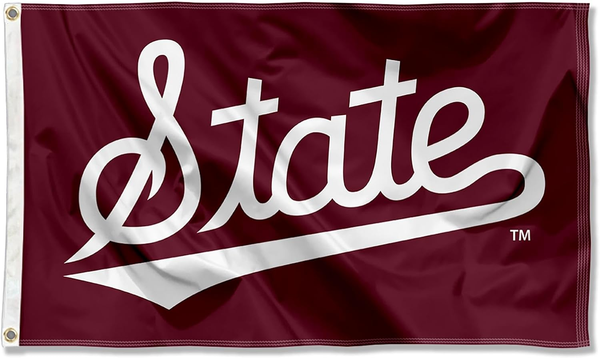 Mississippi State Bulldogs MSU University College Flag-NCAA 3x5 ft 100% polyester-2 Metal Grommets-One sided /Two sided