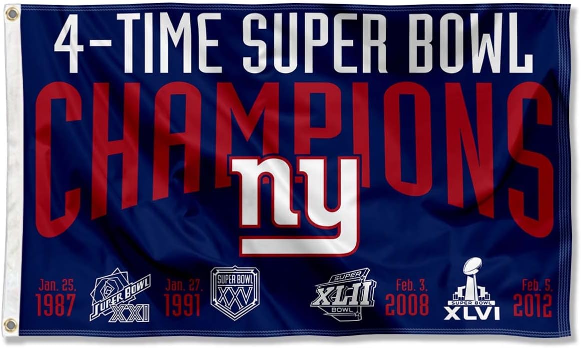 New York Giants Flag-3x5FT NFL NY Giants Flag Banner-100% polyester--One sided /Double sided