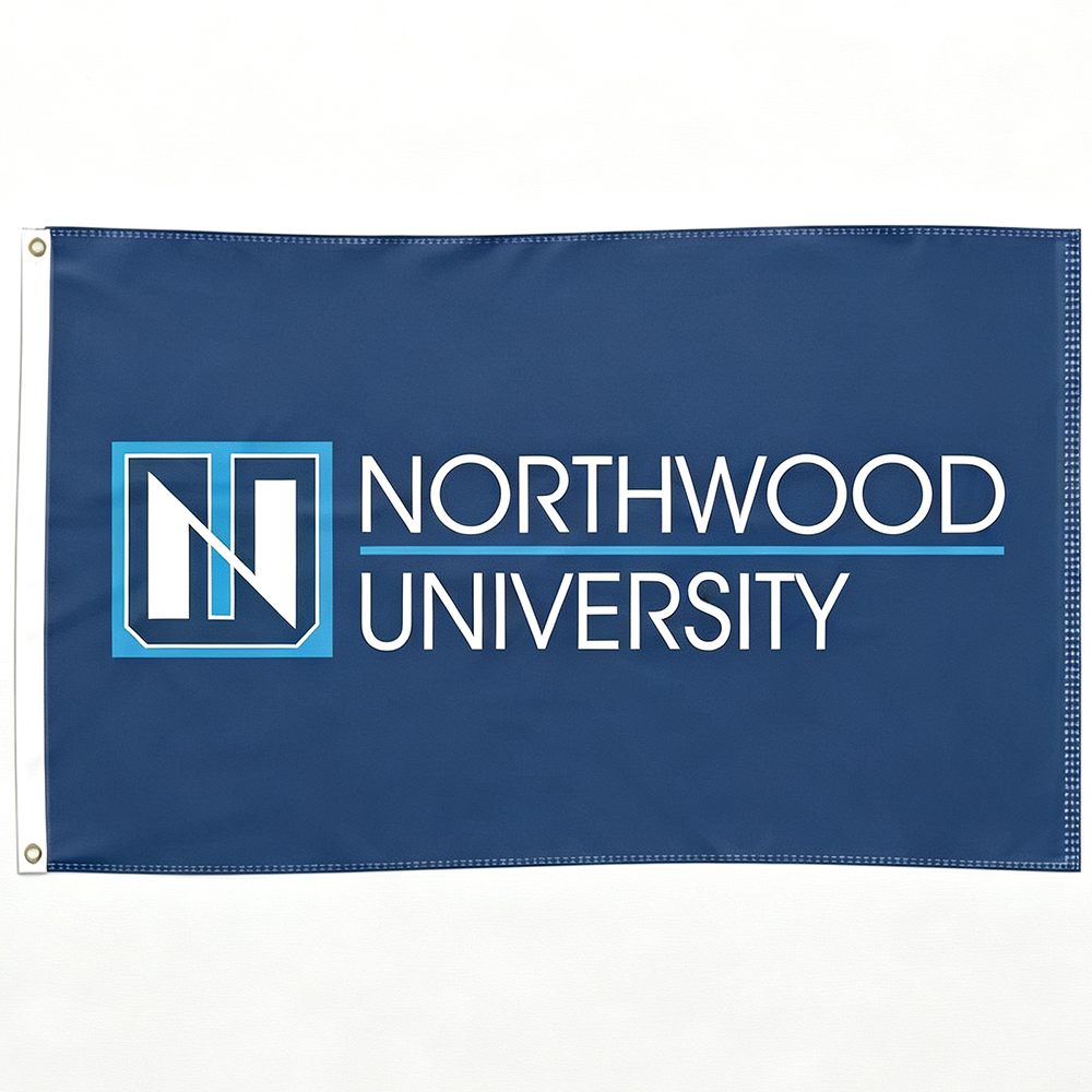 Northwood Timberwolves University Flag -NCAA 3x5 ft NU College  Banner-100% polyester-2 Metal Grommets-One sided /Two sided