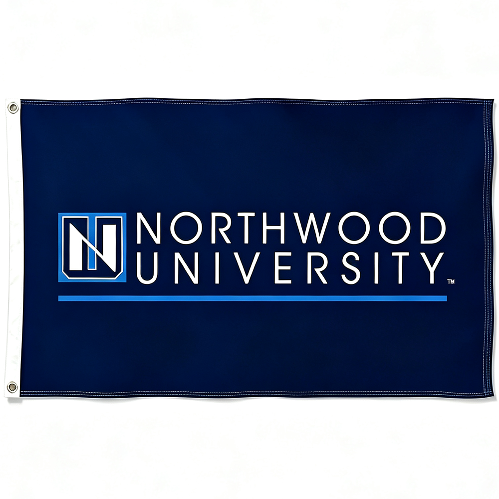 Northwood Timberwolves University Flag -NCAA 3x5 ft NU College  Banner-100% polyester-2 Metal Grommets-One sided /Two sided
