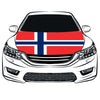 Norway Car Hood Cover Flag ,Norwegian flag，Engine Banner Flag of Norway,3.3X5ft, 100% Polyester Elastic Fabrics Can be Washed Suitable for large SUV and Pickup Trucks