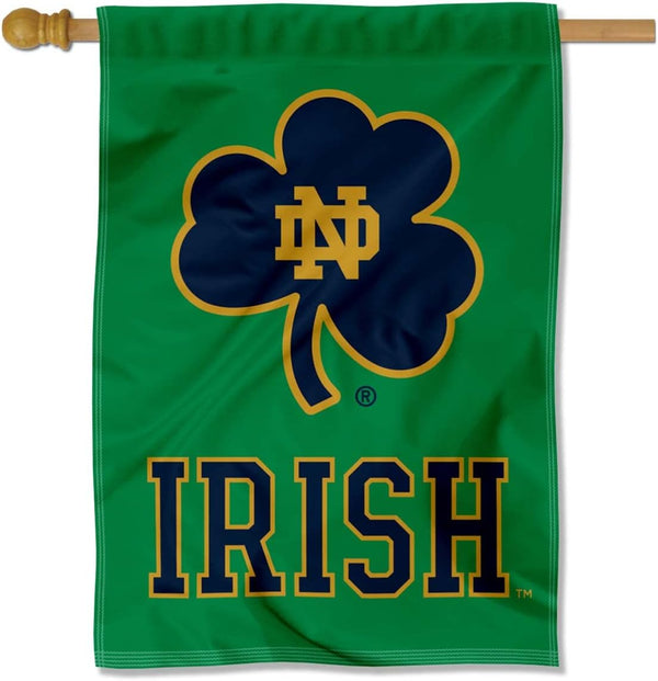 Notre Dame Fighting Irish Cheer ND Garden Flag -NCAA Irish Ireland Shamrock For Outdoor Indoor Home Garden Yard Decorations
