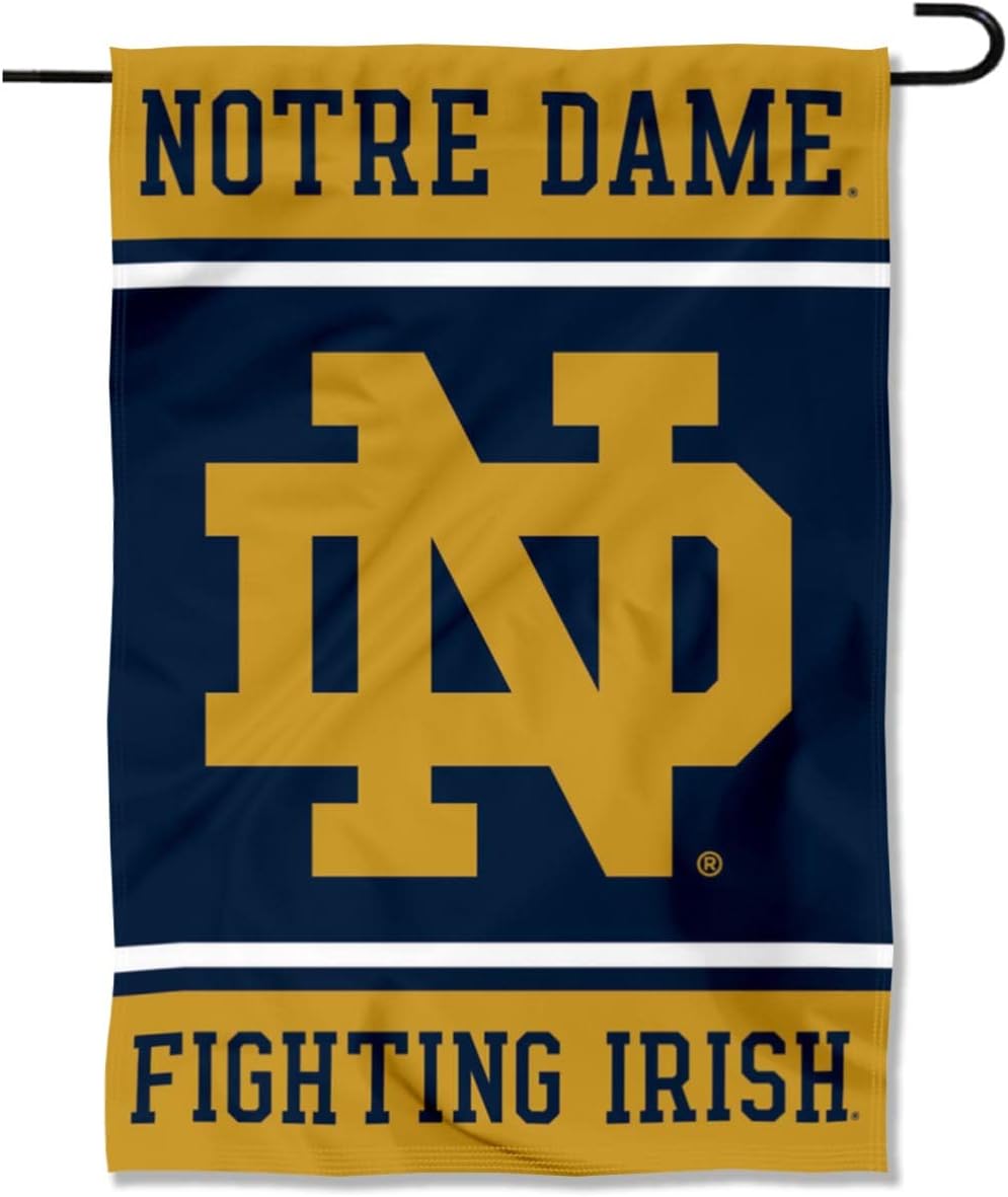 Notre Dame Fighting Irish Cheer ND Garden Flag -NCAA Irish Ireland Shamrock For Outdoor Indoor Home Garden Yard Decorations