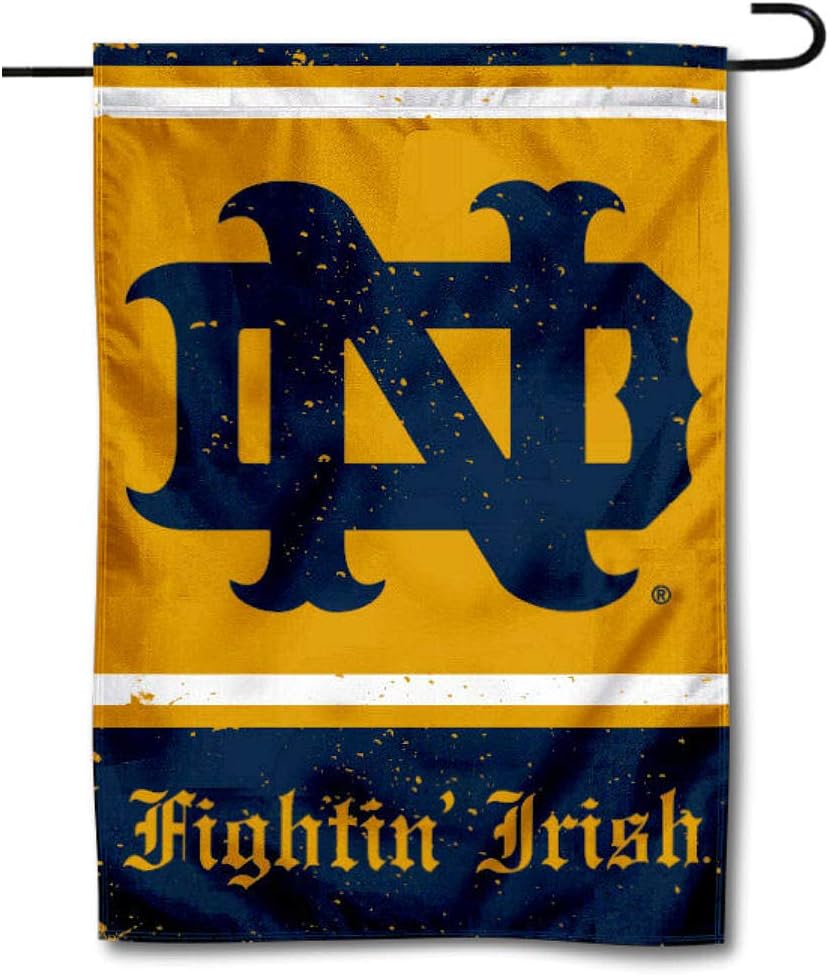 Notre Dame Fighting Irish Cheer ND Garden Flag -NCAA Irish Ireland Shamrock For Outdoor Indoor Home Garden Yard Decorations