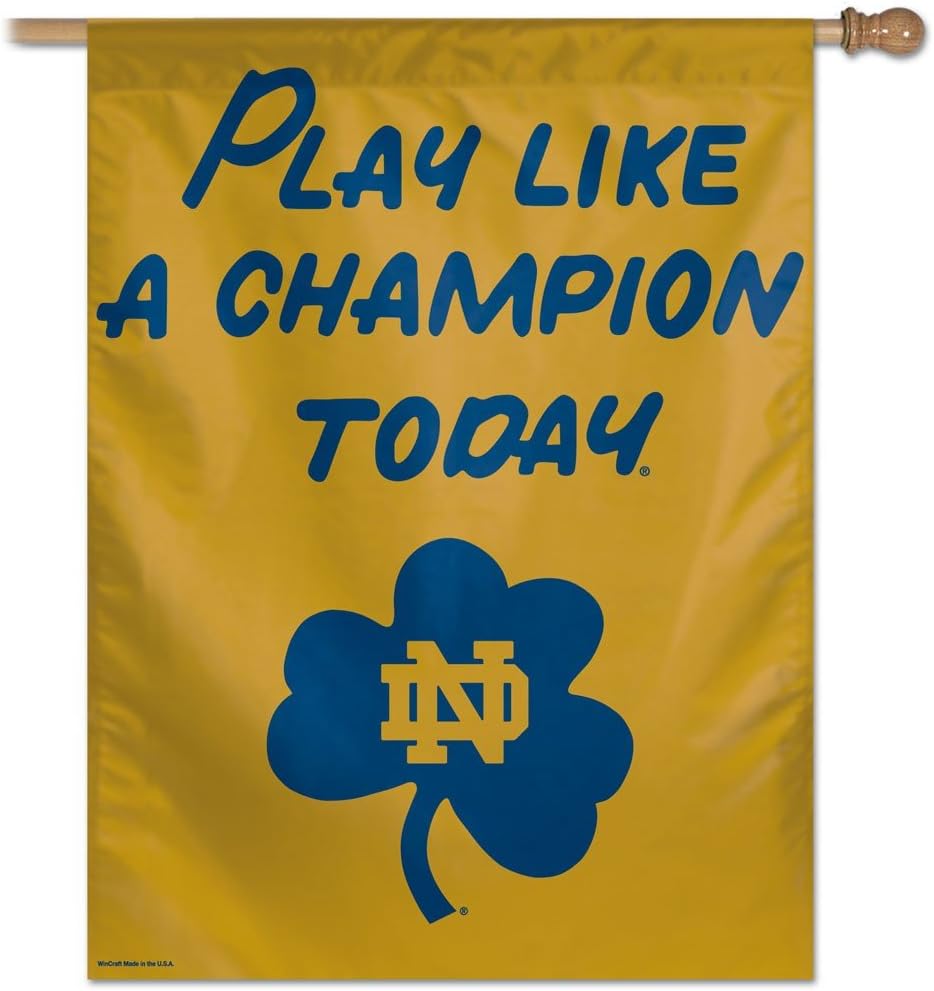 Notre Dame Fighting Irish Cheer ND Garden Flag -NCAA Irish Ireland Shamrock For Outdoor Indoor Home Garden Yard Decorations
