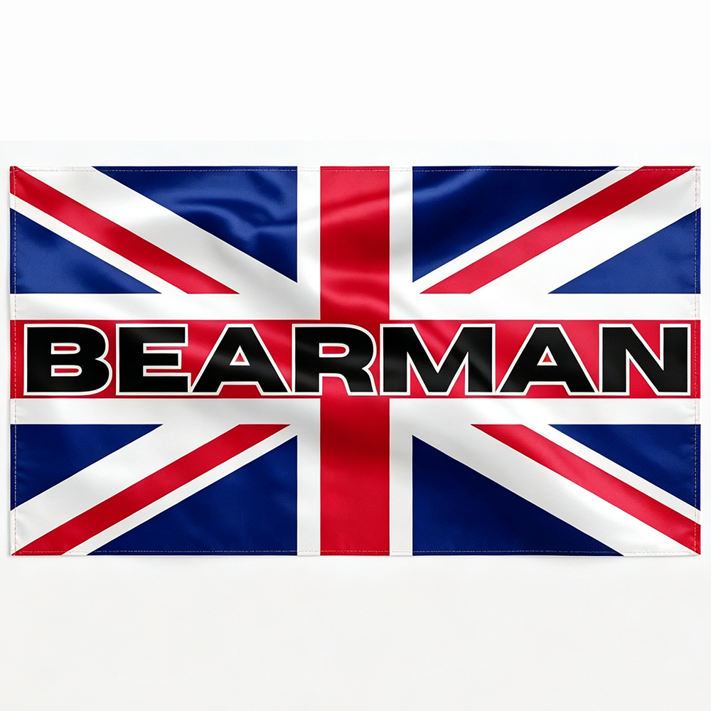 Oliver Bearman F1 Racing Flag -3x5 ft Esteban Ocon and Oliver Bearman Banner -100% polyester-2 Metal Grommets-One sided /Two sided