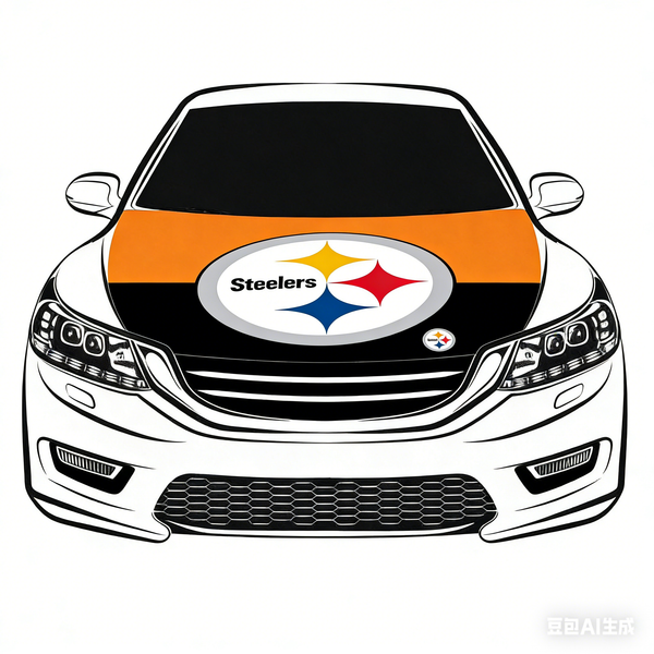 Pittsburgh Steelers NFL Car Hood Cover Flag , Engine Banner,4X5ft,/6X7FT100% Polyester Elastic Fabrics Can be Washed