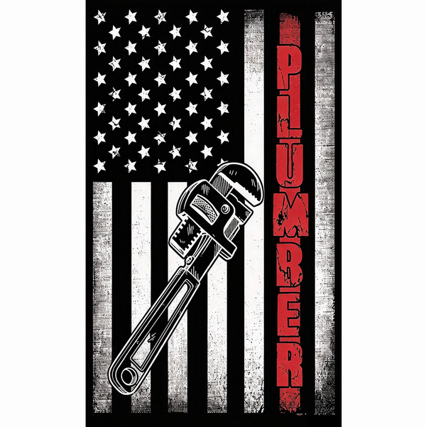 Plumber Flag- 3x5 FT Retro Plumber Banner-100% polyester-One sided / double sided