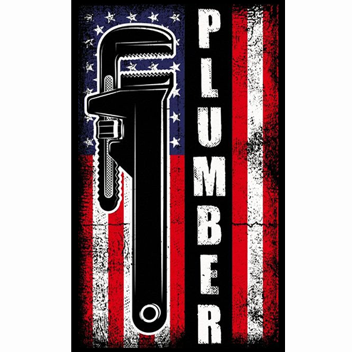 Plumber Flag- 3x5 FT Retro Plumber Banner-100% polyester-One sided / double sided