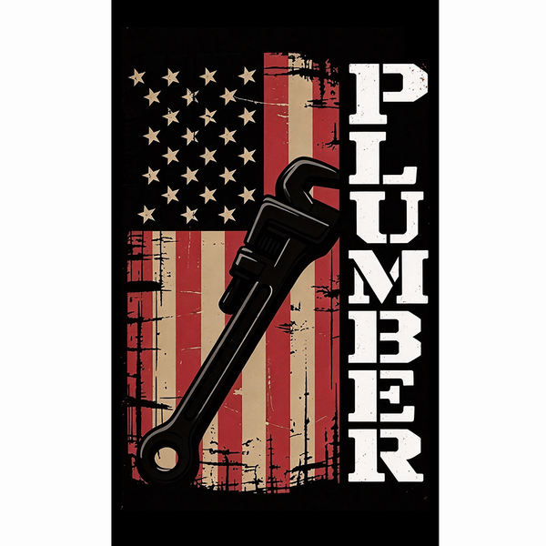 Plumber Flag- 3x5 FT Retro Plumber Banner-100% polyester-One sided / double sided