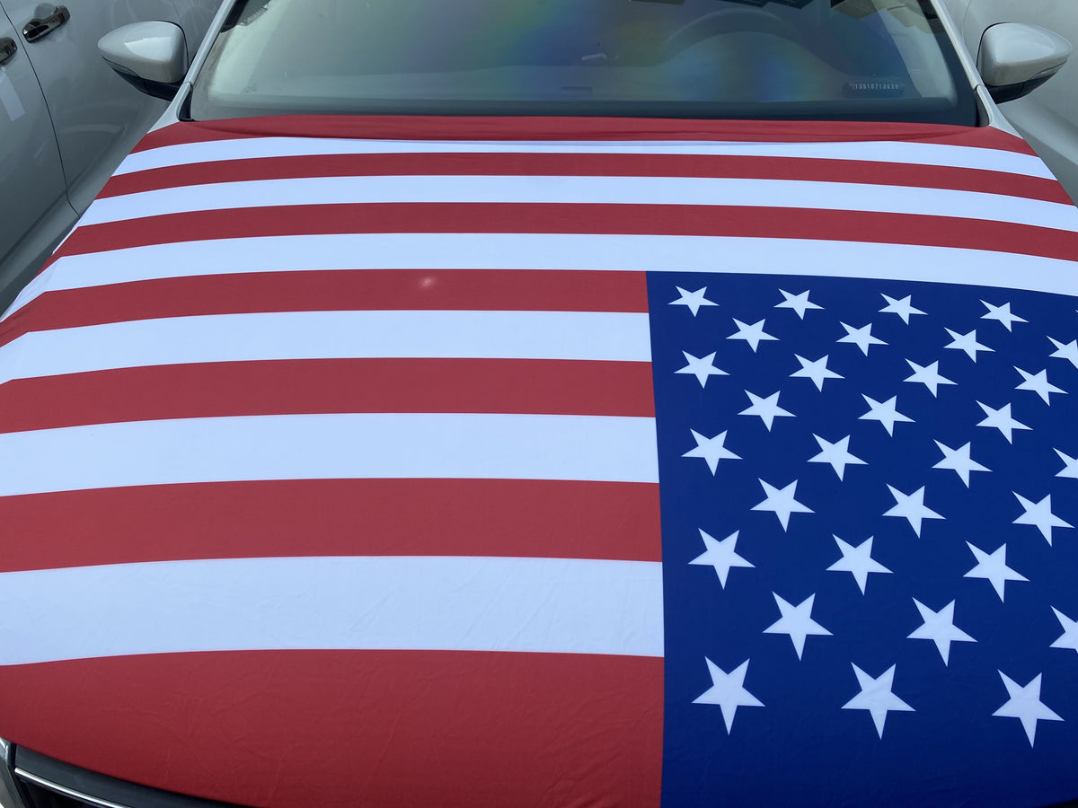 Russia Banner,Car Hood Cover Flag Russian Federation , Engine Banner,3.3X5ft/6X7FT,100% Polyester Elastic Fabrics Can be Washed